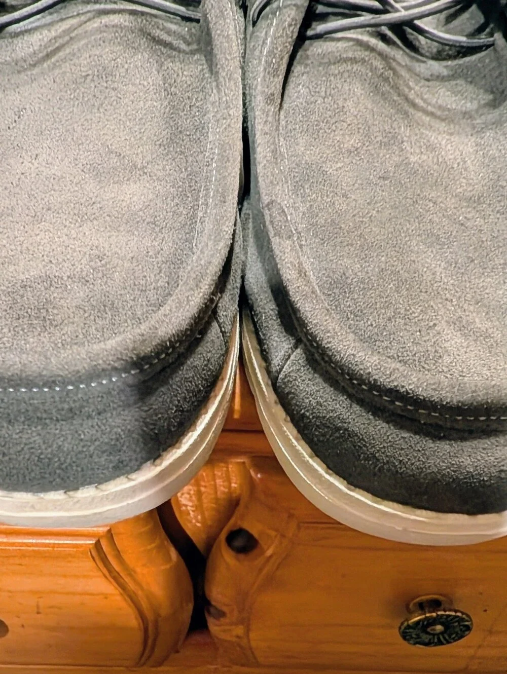 Bruno Marc Men's Gray Suede Chukka Moc Toe Casual Shoes Size 10